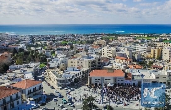 Aerial view of Paphos in Cyprus. Take a Paphos taxi from the airport and start exploring