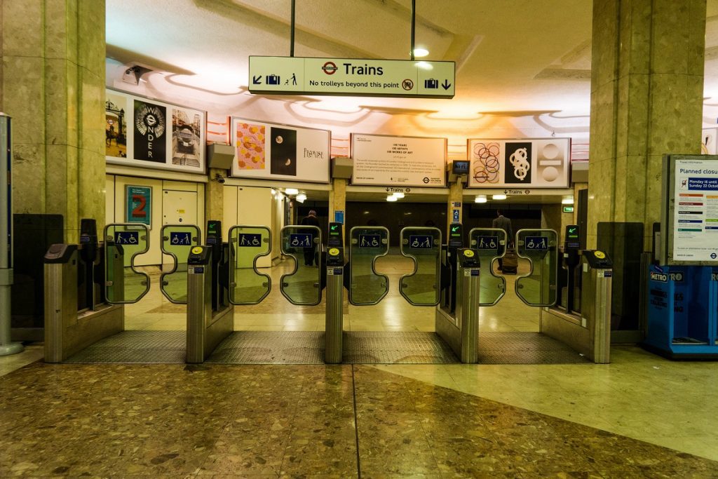 Heathrow airport metro ticket validating machines