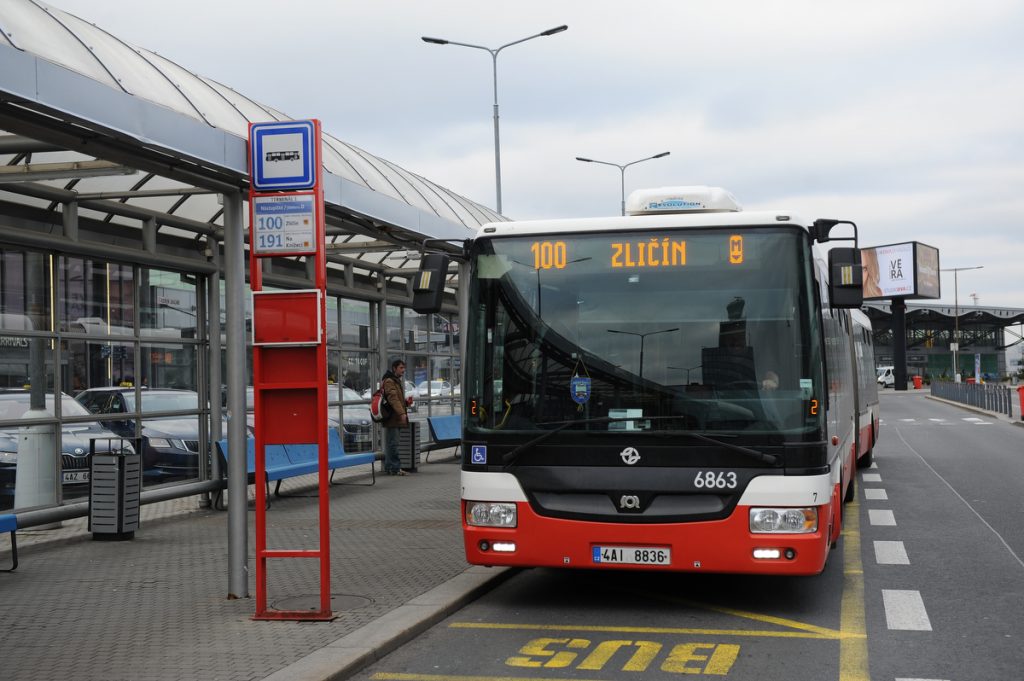 Prague airport public bus No