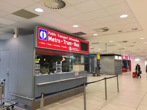 Prague airport Public Transport Information counter