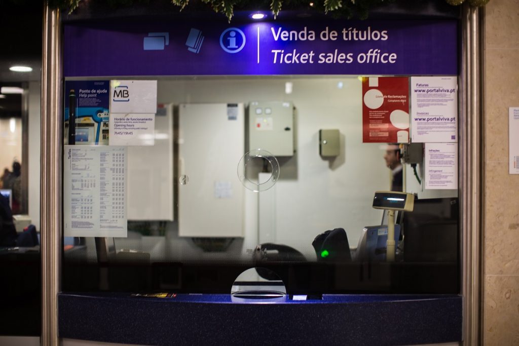 Lisbon airport Metro ticket counter. You can purchase your ticket for your journey from lisbon airport to sintra but you will need to make a change along the way.