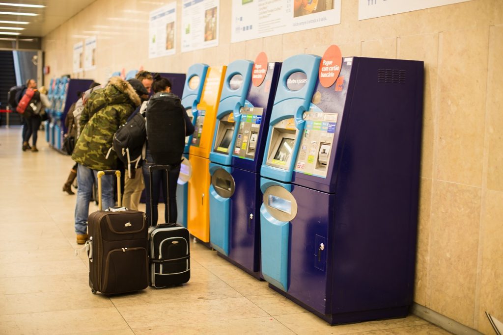 Lisbon airport automated Metro ticket machines. Ticket machines provide tickets for your journey from lisbon airport to sintra but you will need to make a change along the way.