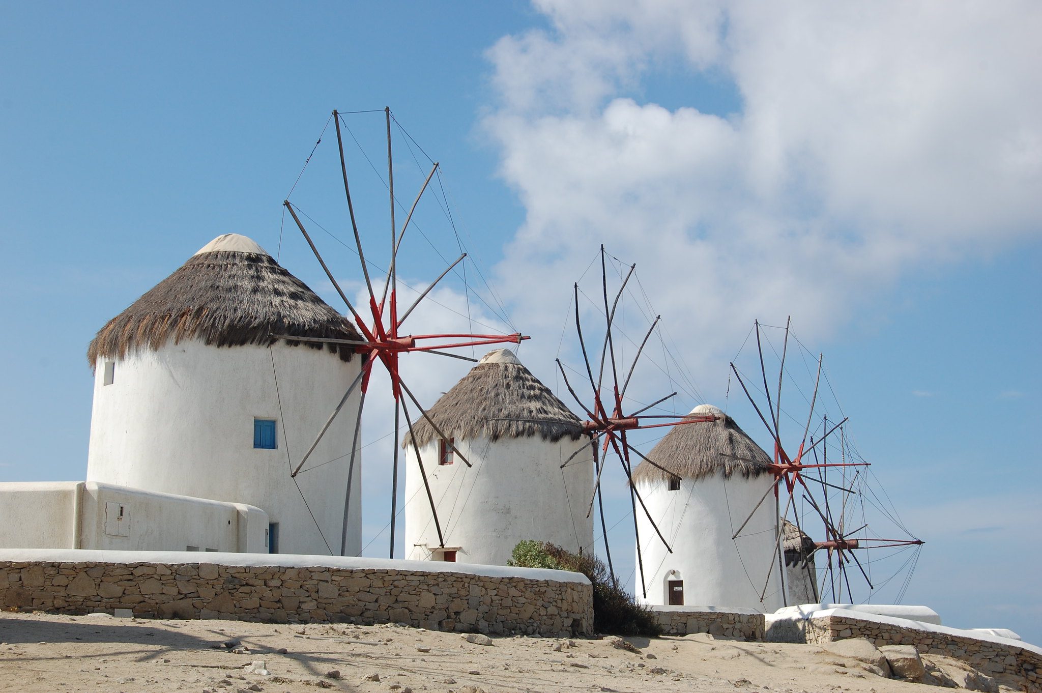 mykonos town windmills