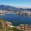 View of Rio de Janeiro bay with mountains behind.