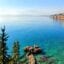 View of the horizon and the blue and green waters in Antalya, Turkey. Taking a taxi in Antalya will help you start your journey relaxed and ready to explore.