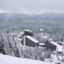 view from a high point towards Borovets ski centre near Sofia, Bulgaria