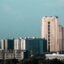 city skyline on overcast day