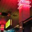 leon lights in different colours inside a diner
