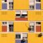 bright yellow building with a few bits of contrast color in brick-red, white and blue