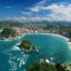 Aerial view of the San Sebastian coastline.