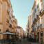 View of buildings either side of street in Nantes