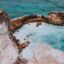 Waters and rocks near Guadeloupe.