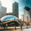 The bean monument in Chicago, Illinois, USA