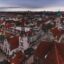 View overlooking red roof buildings of Innsbruck