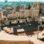 A view of the Ancient Theatre of Philippopolis in Plovdiv with the city in the background.