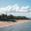 Sandy blue water beach in Townsville, Australia.