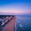 Virginia Beach coastline under a blue sky