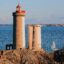 A lighthouse on the seafront in Brest.