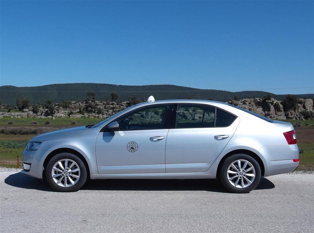 Silver taxi in Lesvos.