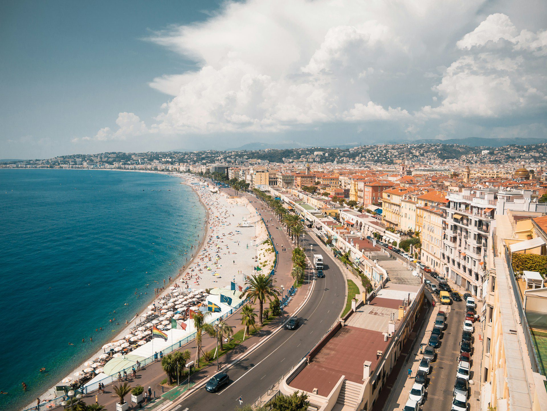 Nice aerial ocean view