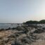 A rocky beach on the island nation of Saint Martin.
