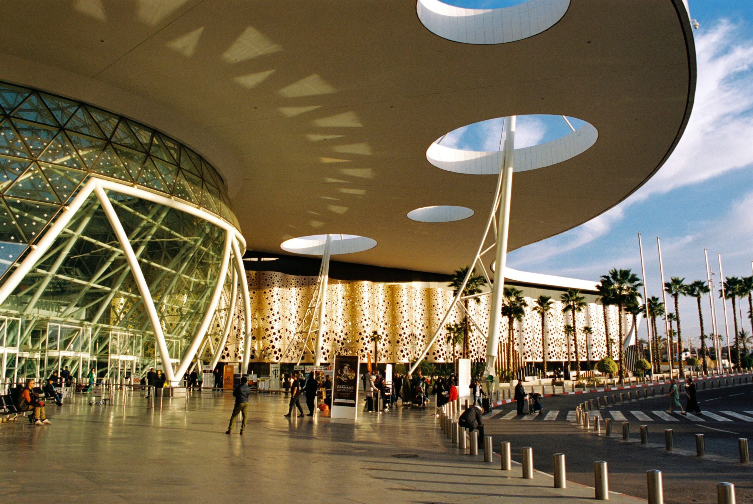 outside of Marrakech Airport