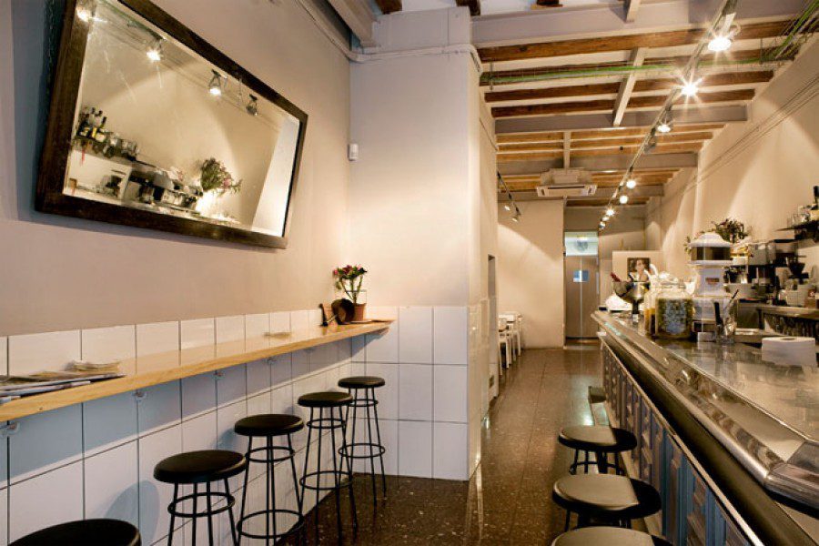 Small and quaint restaurant in Barcelona.